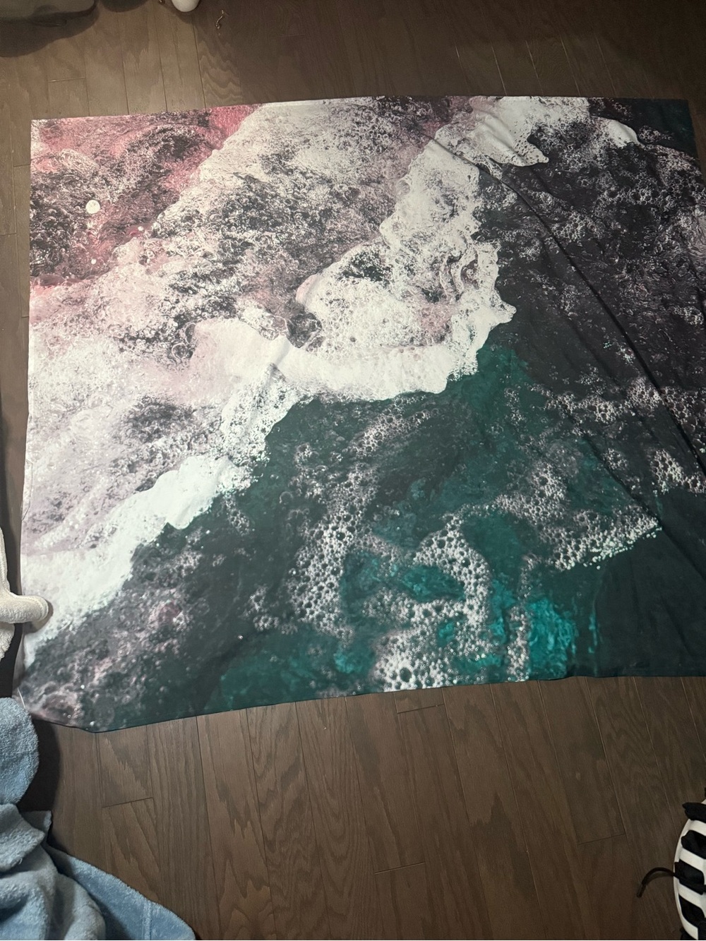 Society6 Abstract Marble Tapestry in Pink, Gray & Cream